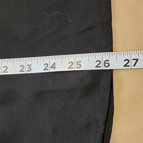 Blue Rain (Francesca's) Black Asymmetrical Ruffle Tassle Spag. Strap Blouse, NEW - Picture 9 of 11